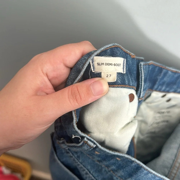 Madewell Slim Demi Boot Jeans Size 27 - Picture 11 of 11